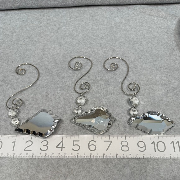 Crystal Chandelier Ornaments Suncatcher Set of 3 w/ Wire Hangers VTG Y2K Decor - Picture 11 of 16